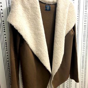 Faux Leather Sweater XL